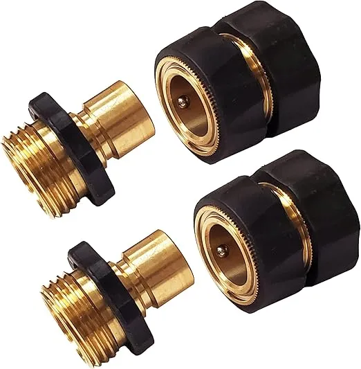 Chapin International 6-9454: 3/4 Inch Garden Hose Quick-Connect Fittings Male and Female 2-Piece Assembly, Set of 2, Metallic