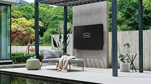 SAMSUNG 55-Inch The Terrace Outdoor Smart TV Dust Cover with Protective Lining, Breathable Holes, Soundbar Protection, Pocket for Remote and Accessories, VG-SDCC55G