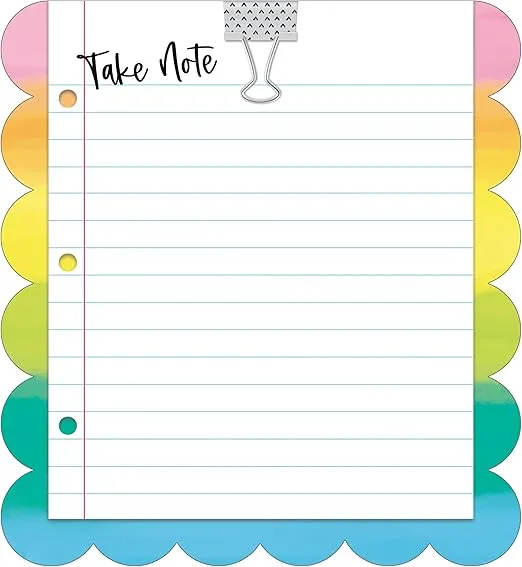 Carson Dellosa Creatively Inspired Take Note Small Teacher Notepad, 50 Sheet Lined Paper Notepad, To Do List, Notes, and Checklist Organizer, School Notepad for Office Supplies and Teacher Supplies