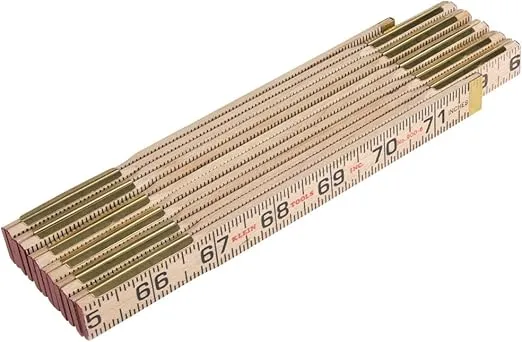 Klein Tools 900-6 Wood Folding Rule, Inside Reading
