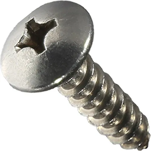 #14 x 3/4" Truss Head Sheet Metal Screws, Full Thread, Phillips Drive, Stainless Steel 18-8, Bright Finish, Self-Tapping, Quantity 50 Pieces by Fastenere