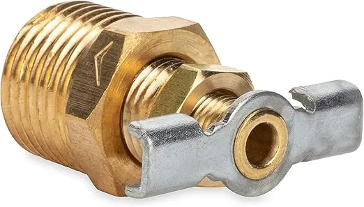 Camco ½" RV Water Heater Replacement Drain Valve - Replace Your RV Water Heater Drain Valve | Simple and Easy Installation | Durable Brass Construction - (11703)
