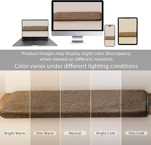 PURE ERA Carpet Stair Treads Ultra Plush 9.5" X 30"Soft Bullnose Indoor Stair Protectors Pet-Friendly Non-Slip Skid Resistant Tape Free Washable Reusable(14 Pieces,Brown)