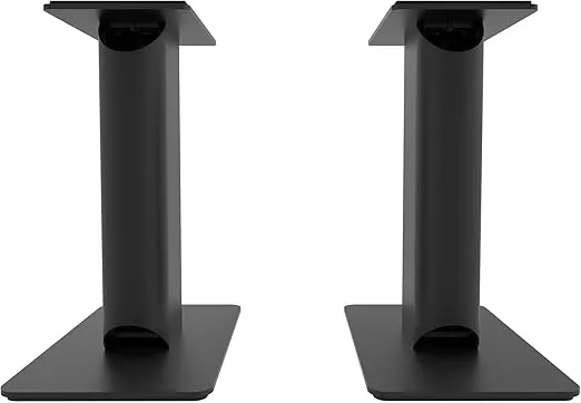 Kanto SP9 Rising Desktop Speaker Stands for Small/Medium Bookshelf Speakers & Compact/Mid-Size 2”-4” Studio Monitors | 8.3" Tall | Black | Pair