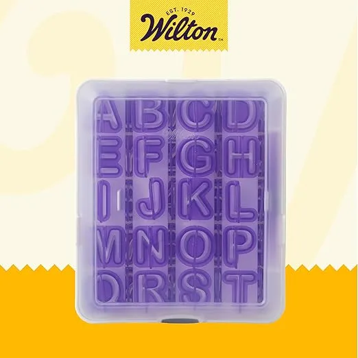 Wilton Fondant Letter and Number Stamp Set - Small Plastic Fondant Cutters Make It Easy to Press Out Shapes to Personalize Your Treats with Letters and Numbers, 42-Piece