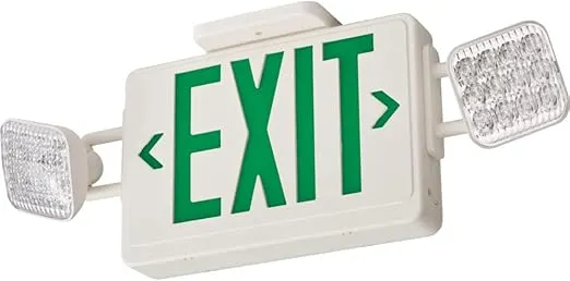 Lithonia Lighting ECRG Basics Emergency Light/Exit Combo with Remote Capacity, Square, White