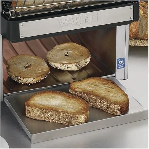 Waring Commercial CTS1000 Coneyer Toaster, 450 Slices per hour, 120V, 1800W, 5-15 Phase Plug