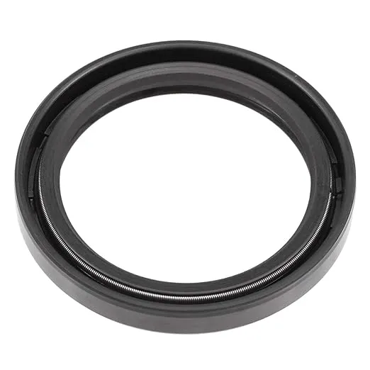 uxcell Oil Seal, TC 42mm x 55mm x 7mm Nitrile Rubber Cover Double Lip with Spring for Bearing Shaft, Black Pack of 1