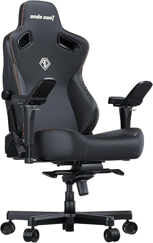 Anda Seat Kaiser 3 Pro Large Gaming Chair for Adults - Ergonomic Black Leather Gaming Chairs with 5D Armrest, Comfortable Office Chair with Lumbar Support - Heavy Duty Computer Chair Wide Seat