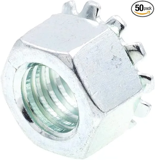 Prime-Line 9118937 K-Lock Nuts With External Tooth Washer, 3/8 In.-16, Zinc Plated Steel (50 Pack)