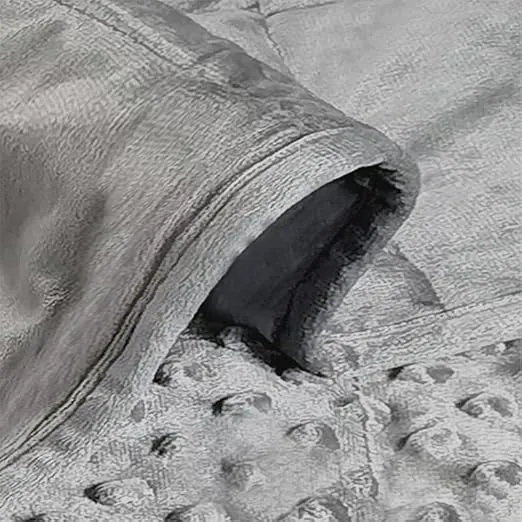 ALANSMA Reversible Weighted Blanket for All Season, Luxury Velvet, Warm and Cool, Adult Kids 5Lb Weighted Blanket, Enjoy Sleeping Anywhere(Grey,36"x48" 5lbs)