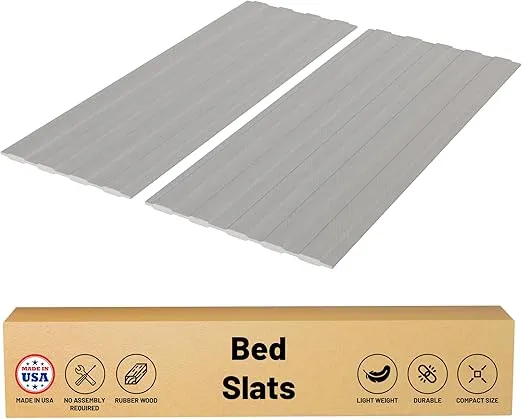 Greaton, 0.75-Inch Heavy Duty Vertical Wooden Bunkie Board/Bed Slats, Full, Grey