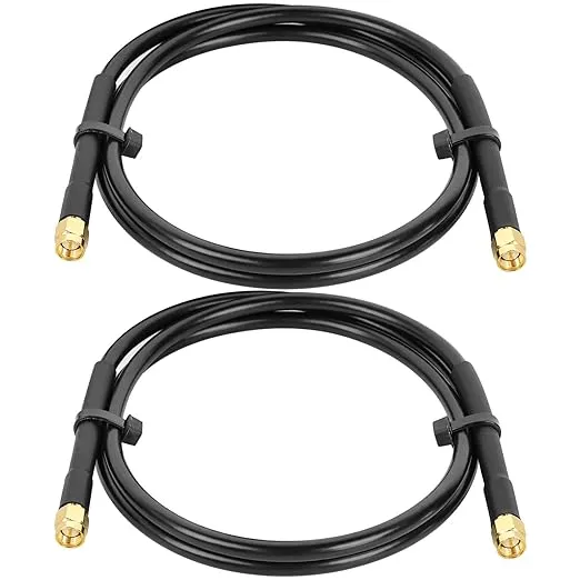 SMA Jumper Cable 3ft,2 Pack SMA Cable Male to Male,RG58 SMA Cable 50 ohm Low Loss SMA Extension Antenna Cable for 3G/4G/LTE/GPS/RF Radio/WiFi Antenna Applications