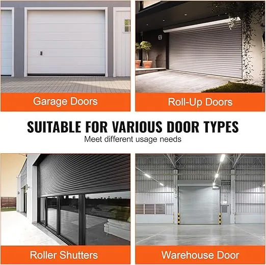 VEVOR Garage Door Seals Bottom Rubber, U Shape +O Ring Garage Door Weather Stripping, Universal Weatherproof Threshold Buffering Sealing Rubber, 5/16 inch T-Ends and 3 3/4 inch Width (10 Ft, Black)