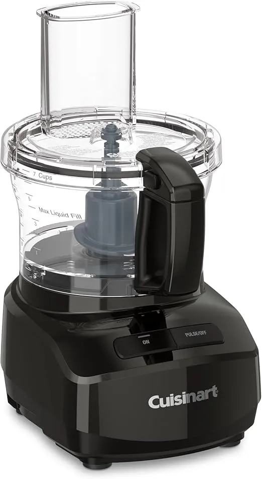 Cuisinart 7-Cup Sleek and Modern Design Food Processor with Two Easy Controls and Universal Blade for Chopping, Mixing, and Dough (Black)