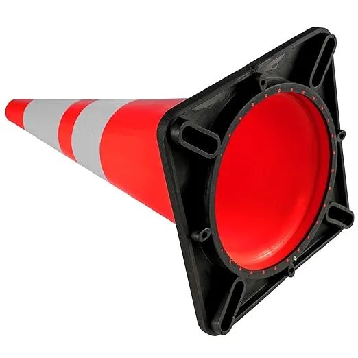 VEVOR 6Pack 36" Traffic Cones, Safety Road Parking Cone with Black Weighted Base, PVC Orange Traffic Safety Cones, Hazard Cones Reflective Collars for Construction Traffic Parking
