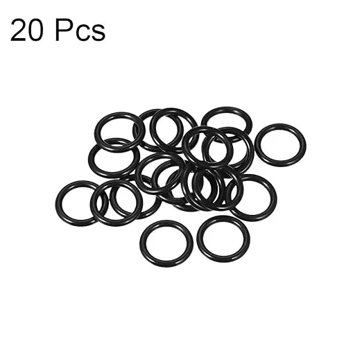 uxcell Nitrile Rubber O-Rings 17mm OD 12mm ID 2.5mm Width, Metric Sealing Gasket for Automotive Machine Plumbing, Pack of 20