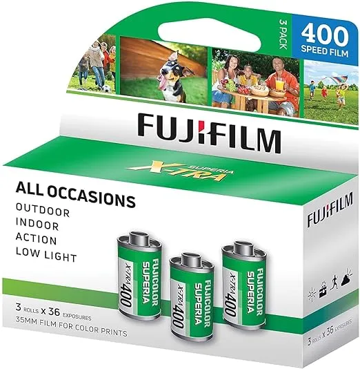 Fujifilm 600022183 Fujicolor 400 Color Negative Film 36 exposures (3 Pack)