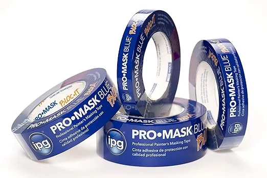 IPG ProMask Blue with BLOC-It, Premium 14-Day Masking Tape, 0.94" x 60 yd, Blue, (Single Roll)