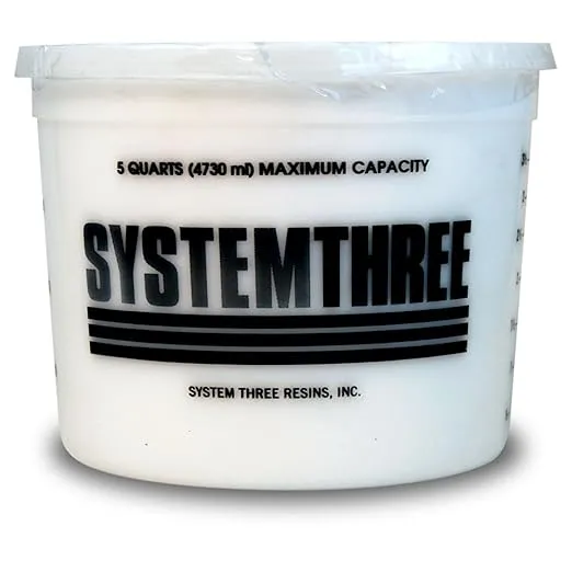 System Three White Glass Microspheres, 5 Quart Tub