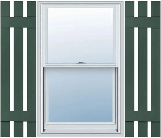 Mid America 00031235030 Standard Size Three Board Spaced Vinyl Shutters, w/Installation Shutter-Lok's & Matching Screws (Per Pair), 030, 12'W x 35'H, Paintable