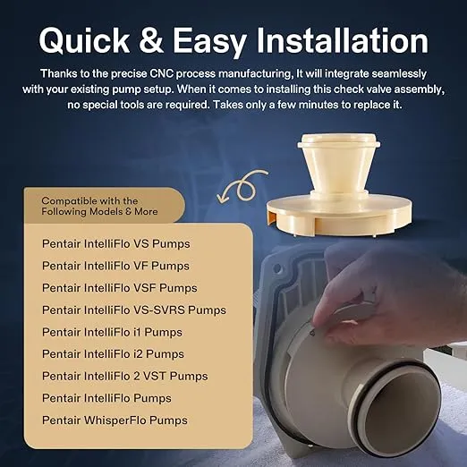 072927 Diffuser Assembly Replacement Part Compatible with Pentair Whisperflo/Intelliflo Inground Swimming Pool and Spa Pumps, Designed for 1/2-2 HP, Part# 072927