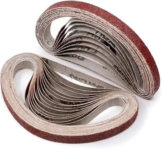 3/8 Inch x 13 Inch Sanding Belt, 80 Grit Aluminum Oxide Sanding Belts, Premium Sandpaper for Air Belt Sander, 24 Pack(3/8x13in,80 grit)