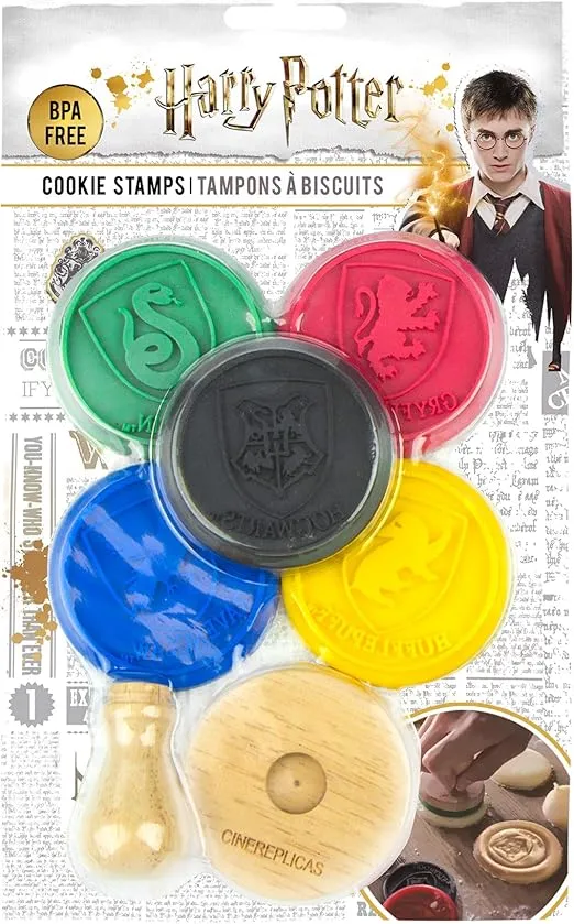 Cinereplicas Harry Potter - Cookie Stamps - Set of 5 - Official - All Hogwarts House