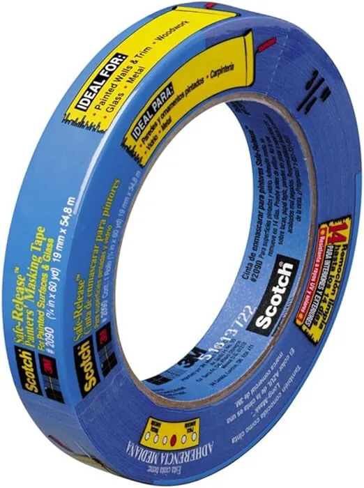 ScotchBlue Original Multi-Surface Painter's Tape, 0.70 Inches x 60 Yards, 1 Roll, Blue, Paint Tape Protects Surfaces and Removes Easily, Multi-Surface Painting Tape for Indoor and Outdoor Use