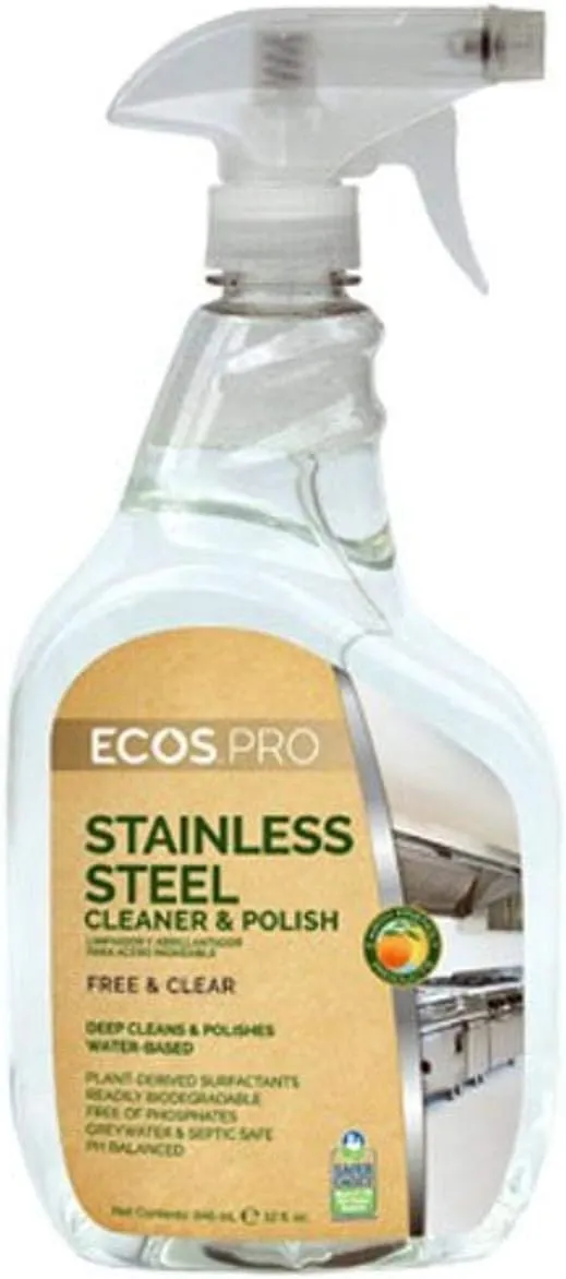 Earth Friendly PL933032 Stainless Steel Cleaner & Polish - 22 Oz