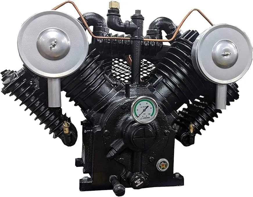 7.5 HP Quiet Air Compressor, 2-Stage, Vertical, 1 Phase, 80-Gallon, EMAX Yellow, Industrial Series, Model ES07V080V1 by EMAX Compressor