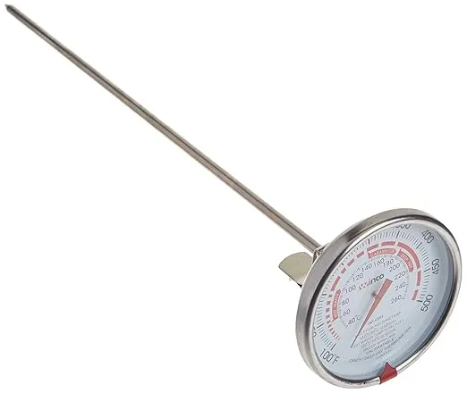 Winco - TMT-CDF5 3-Inch Dial Deep Fry/Candy Thermometer with 12-Inch Probe