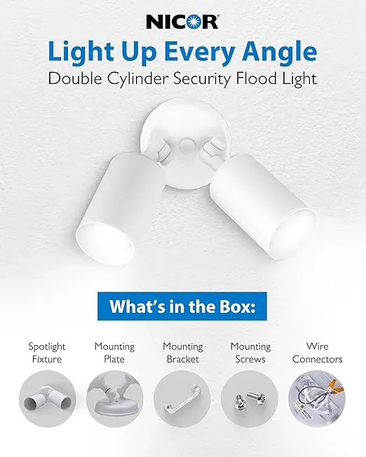 NICOR Lighting 11522 Flood Light, White