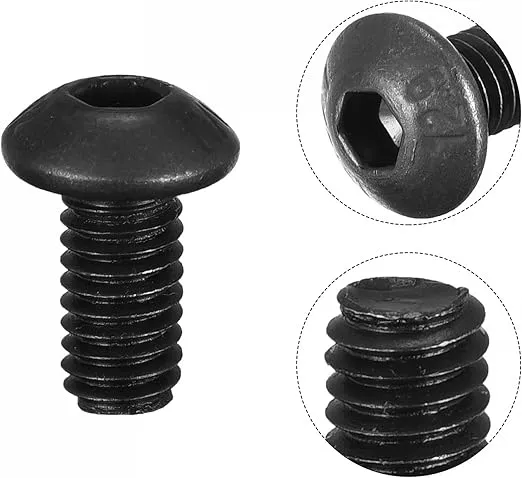 uxcell M4x8mm Hex Socket Button Head Cap Bolts Screws Alloy Steel 50pcs