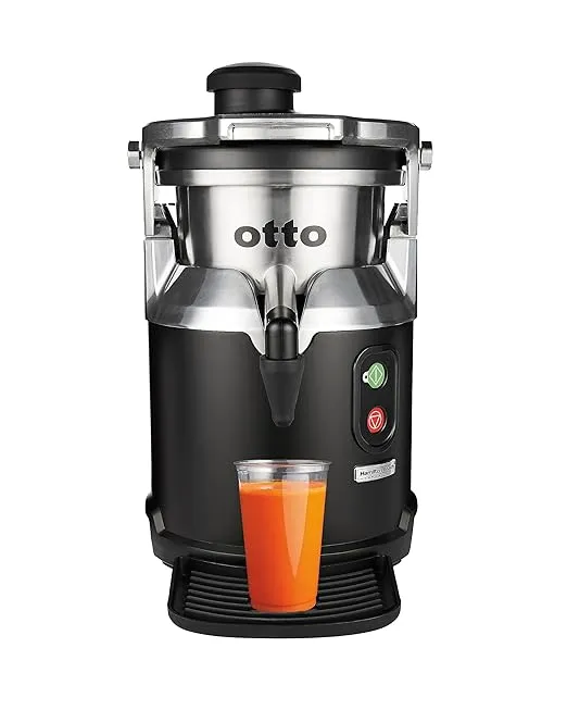 Hamilton Beach Commercial Otto The Centrifugal Juice Extractor, 2 Year Warranty, 120 Volt, 1200 Watt, Stainless Steel, Quiet Induction Motor, BPA Free Parts (HJE960),black