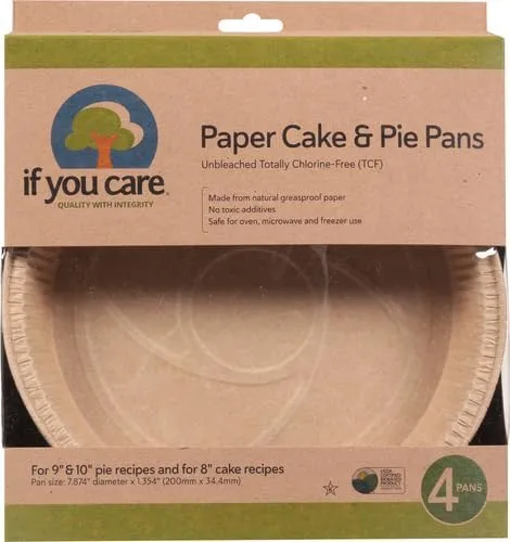 If You Care FSC Certified Paper Cake and Pie Baking Pans, 4-Count