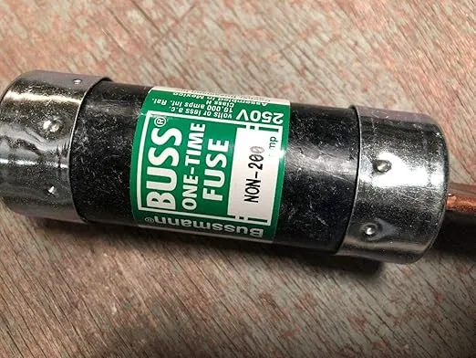 Bussmann NON-200 One-Time 200-Amp Low-Voltage 250V, K5 Cartridge Fuse Non Renew 200 Amp 250 V Bulk, Pack of 1, As Shown in The Image