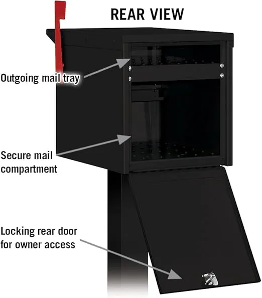 Salsbury Industries 4325BLK, Black Roadside Mailbox
