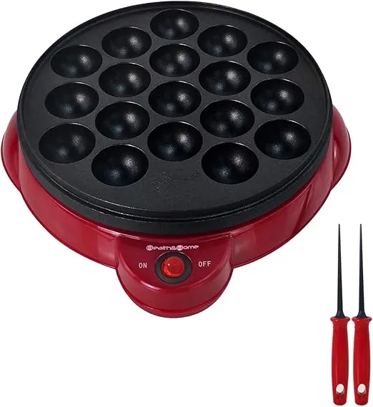 Electric Takoyaki Maker With Free Takoyaki Tools - Specialty & Novelty Cake Pans for Takoyaki Octopus Ball, Pop, Ebelskiver, Aebleskiver -Easy Clean