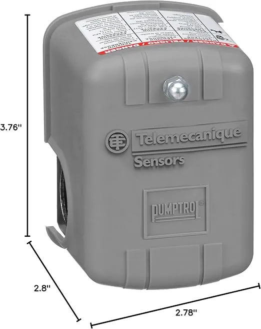 Telemecanique Sensors FSG2J21CP 30-50 PSI Pumptrol Water Pressure Switch, Grey Cover