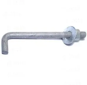 014973147365 Galvanized Anchor Bolts, Piece-25 Gray 1/2-13 x 6