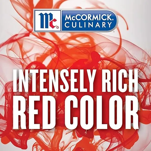 McCormick Culinary Red Food Coloring, 32 fl oz - One 32 Fluid Ounce Bottle of Red Food Dye With Rich Red Color Perfect for Red Velvet Cakes, Frosting, Icing, Cookies and More