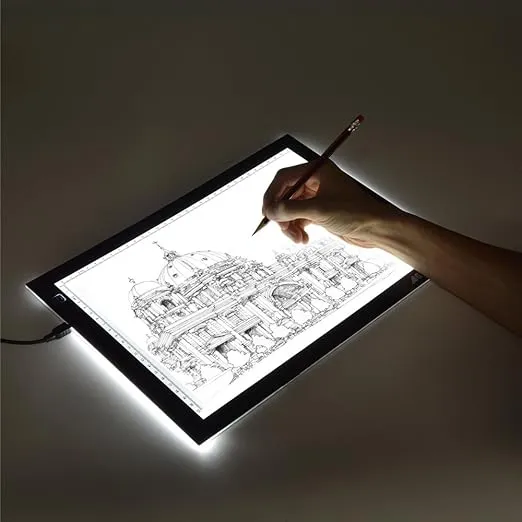 AGPtek New A4 LED Artcraft Tracing Light Pad Extra Large Active Area Ultra-Thin Stepless Brightness Control Tatoo Pad Animation, Sketching, Designing, X-ray Viewing W/USB Adapter (PSE Approval)
