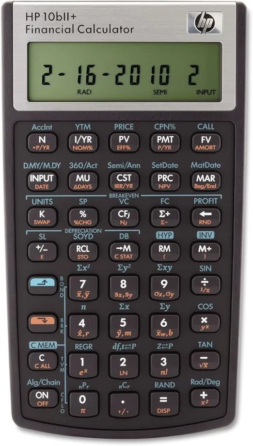 HP 2716570 10bII+ Financial Calculator, 12-Digit LCD