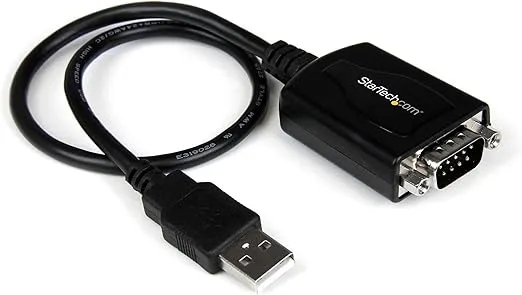 StarTech.com 1 ft. USB to RS232 Serial DB9 Adapter Cable with COM Port Retention - Up to 920 kpbs USB A to DB9 Serial Adapter , TAA (ICUSB232PRO)