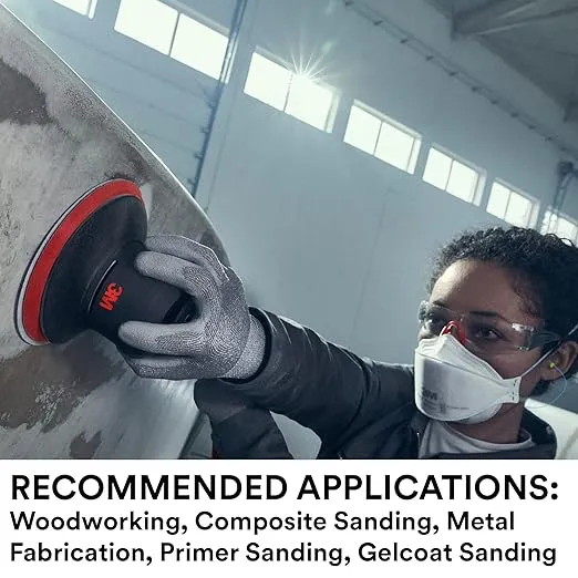3M Xtract Net Disc 710W, 150+, 6 in, Die 600Z, Pack of 50 Hook and Loop Sanding Discs, Virtually Dust-Free, Premium Option for Metal, Wood, Composites, Stock Removal, and Fine Finishing