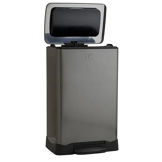 Household Essentials TK10XL-1 Trash Krusher 50L, 50 Liter, Black Stainless