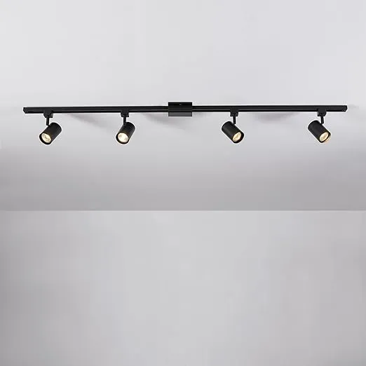 Globe Electric 59738 Tribeca 4-Light 56" Track Lighting Kit, Matte Black, Bulb Not Included