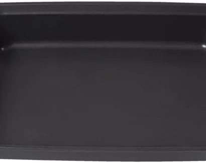 Rachael Ray Yum-o! Bakeware Oven Lovin' Nonstick Loaf Pan, 9-Inch by 5-Inch Steel Pan, Gray with Orange Handles