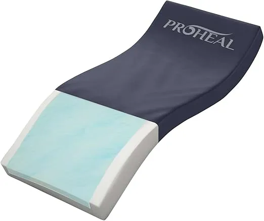 Memory Foam Hospital Bed Mattress - Gel Infused Pressure Redistribution - Ultra Breathable Treatment - Sloped Heel Hospital Bed Mattresses - Fluid Resistant Nylon Cover - 36" x 76" x 6"